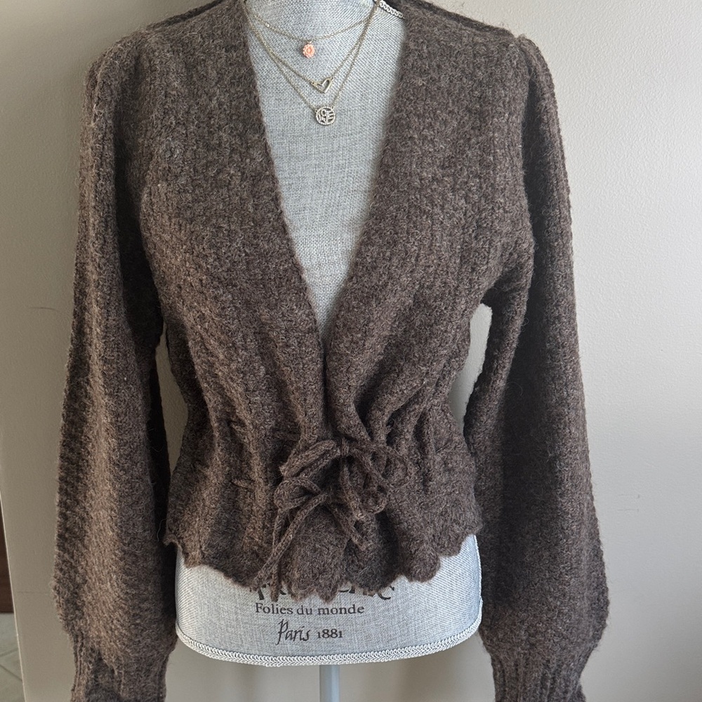 Vintage Havana Brown V-Neck Sweater